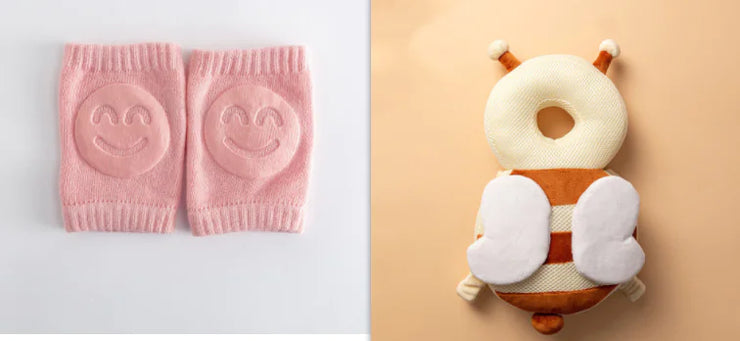 Summer Terry Baby Socks with Toddler Crawling Knee Pads