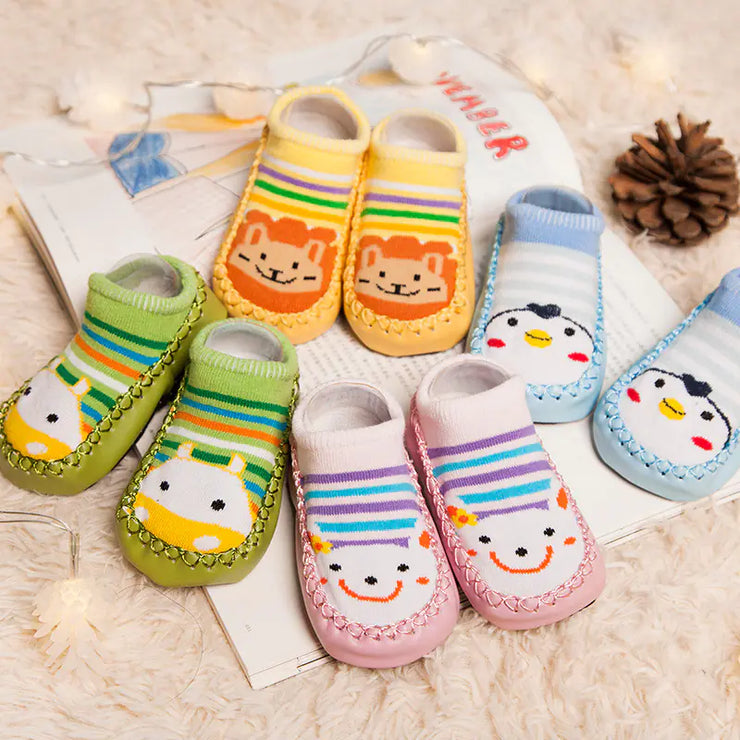 Cartoon Baby Socks - Cotton Infant Non-Slip Boat Socks