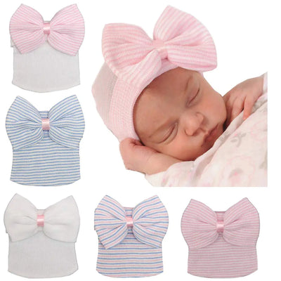 Upsmile Newborn Baby Hat Cap with Big Bow Decoration