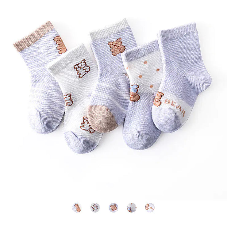Cartoon Short Tube Baby Socks for Newborns