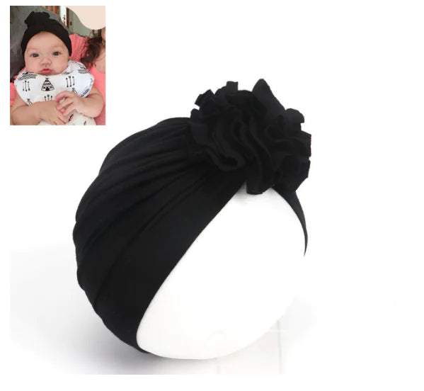 Kids Flower Turban Cap for Newborn Baby Girls