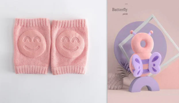 Summer Terry Baby Socks with Toddler Crawling Knee Pads