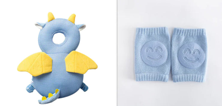 Summer Terry Baby Socks with Toddler Crawling Knee Pads