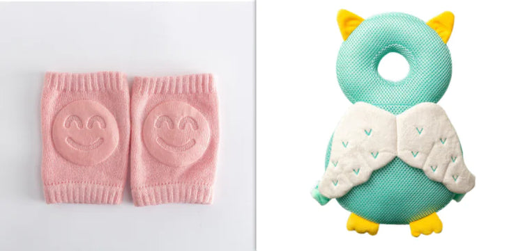 Summer Terry Baby Socks with Toddler Crawling Knee Pads