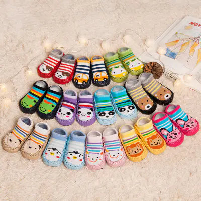 Cartoon Baby Socks - Cotton Infant Non-Slip Boat Socks