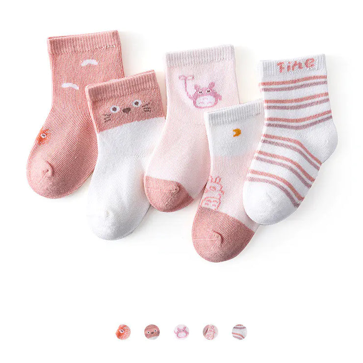 Cartoon Short Tube Baby Socks for Newborns