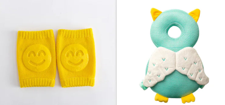 Summer Terry Baby Socks with Toddler Crawling Knee Pads