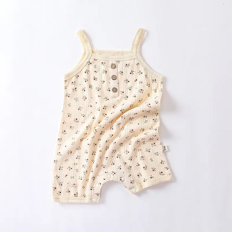 Summer Baby Jumpsuit with Thin Knitted Camisole