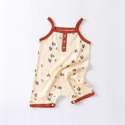Summer Baby Jumpsuit with Thin Knitted Camisole