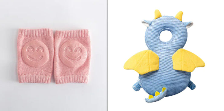 Summer Terry Baby Socks with Toddler Crawling Knee Pads