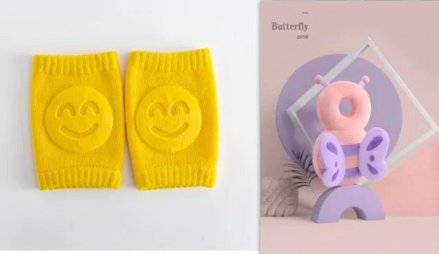 Summer Terry Baby Socks with Toddler Crawling Knee Pads