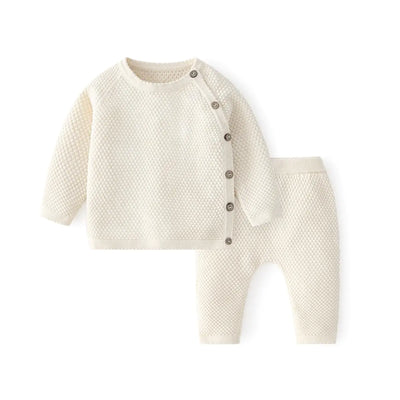 Newborn Baby Boys Girls Knitted Sweater Top with Pants Toddler