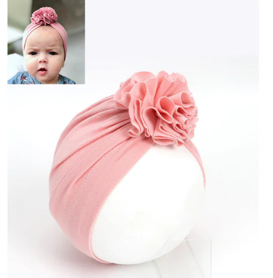 Kids Flower Turban Cap for Newborn Baby Girls