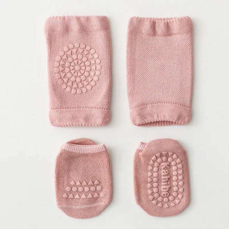 Children's Knee Pads and Floor Socks Set for Summer