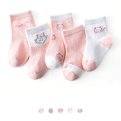 Cartoon Short Tube Baby Socks for Newborns