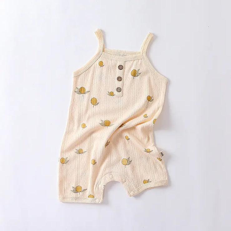 Summer Baby Jumpsuit with Thin Knitted Camisole