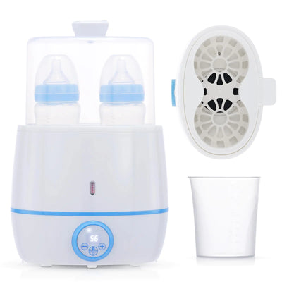 Bottle Warmer Baby Bottle Warmer Portable Bottle Warmer for Breastmilk Formula Bottle Food Heater Double Bottle Warmer with Timer&LCD Display BPA-Free Accurate Temperature Control